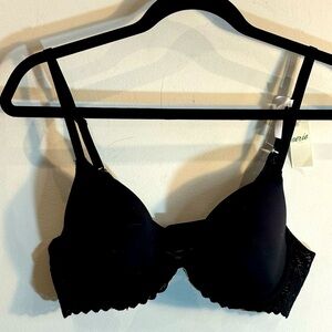 AERIE Sz 34C Bra Padded Lace Trim Underwire Full Coverage Adjustable NEW